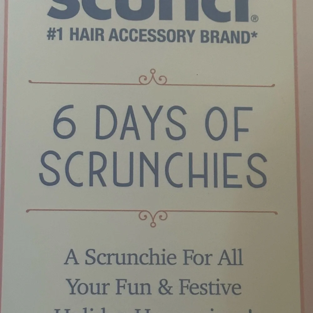 Girl’s Holiday six days of scrunchies #1 hair accessory brand